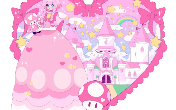 Peachette (Super Mario) video game Super Mario Bros. HD Desktop Wallpaper | Background Image