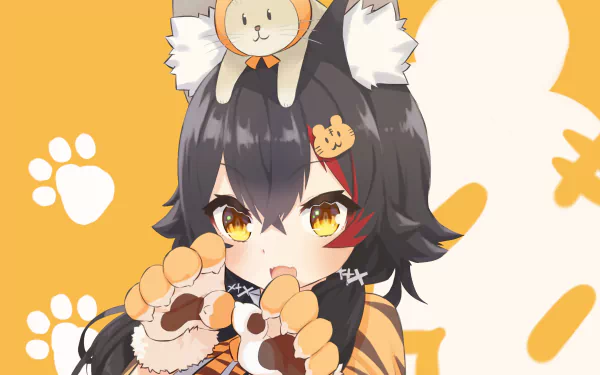 hololive Ookami Mio Anime Virtual Youtuber HD Desktop Wallpaper | Background Image