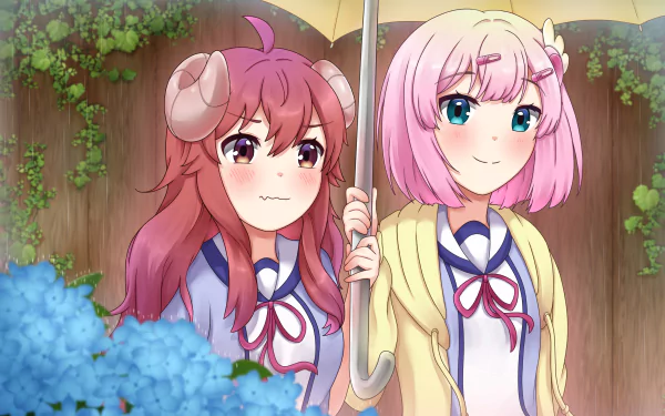 Momo Chiyoda Yuuko Yoshida Anime The Demon Girl Next Door HD Desktop Wallpaper | Background Image