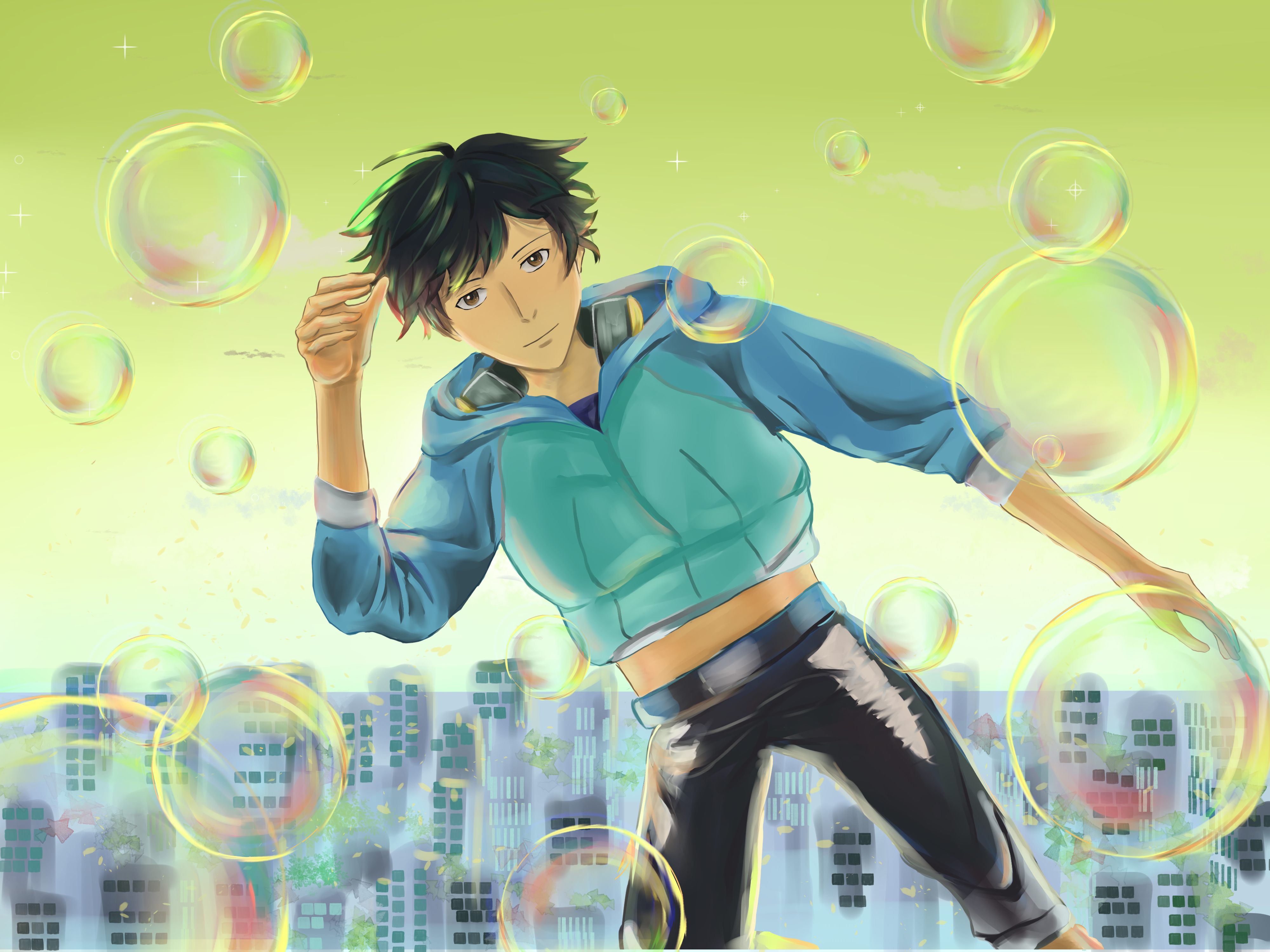 PC HD Bubbles Live Anime Wallpaper