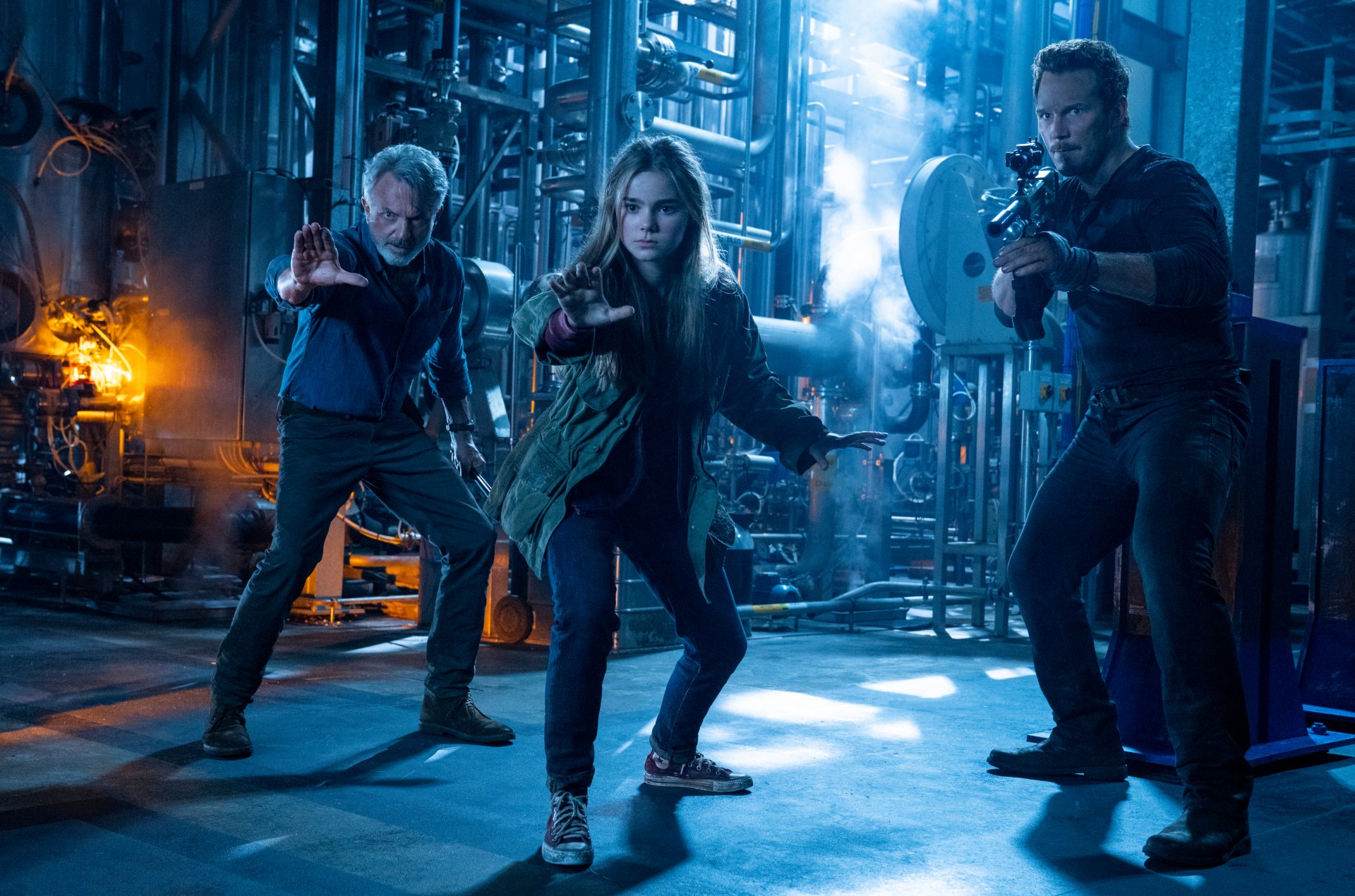 Download Chris Pratt Isabella Sermon Sam Neill Movie Jurassic World: Dominion 4k Ultra HD Wallpaper