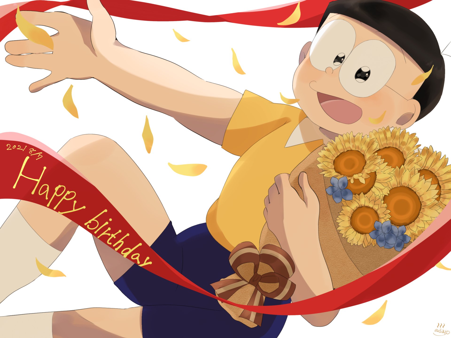 Download Nobita Nobi Anime Doraemon HD Wallpaper by .ぬるまゆ.