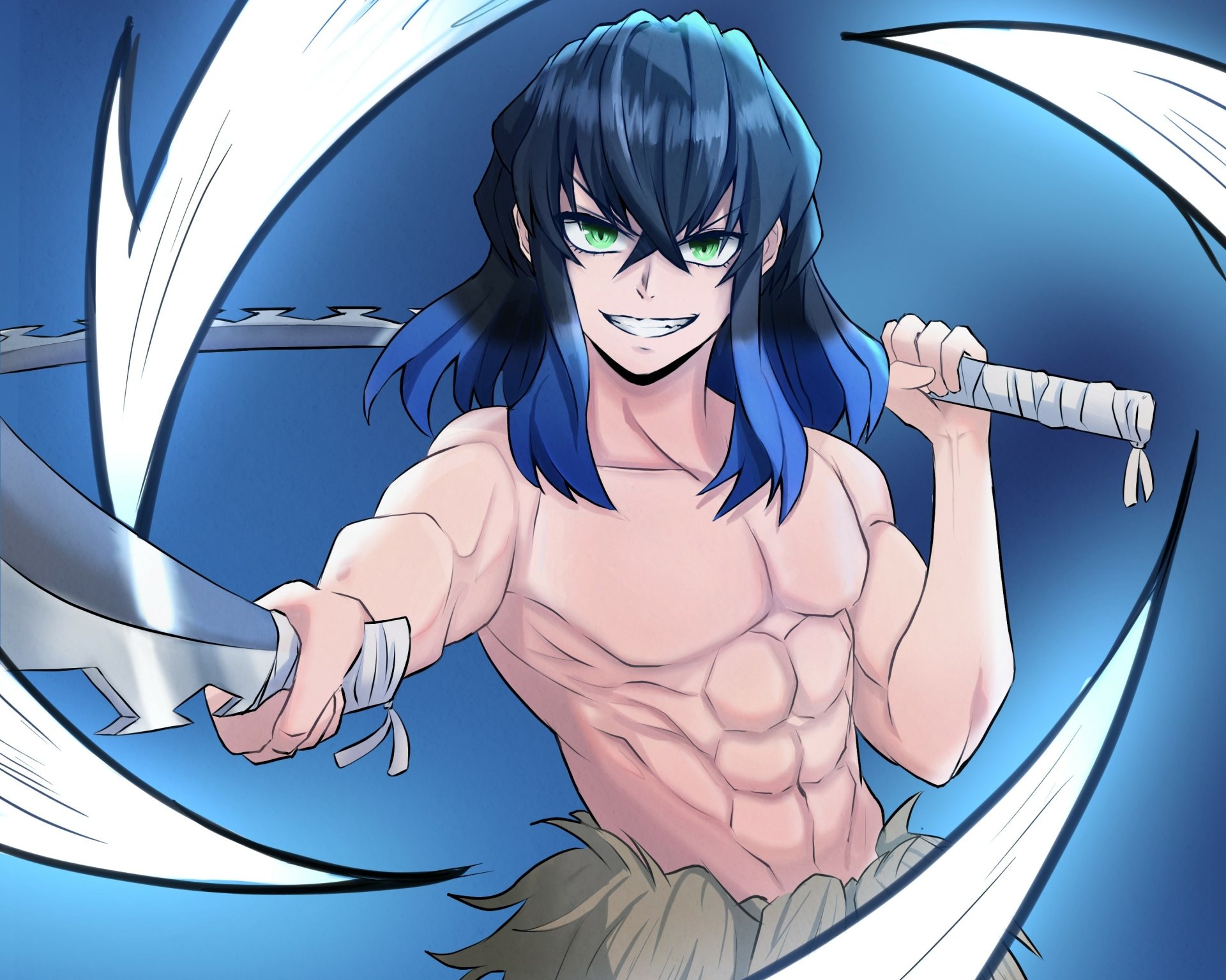 Download Inosuke Hashibira Anime Demon Slayer: Kimetsu No Yaiba HD Wallpaper by Askion