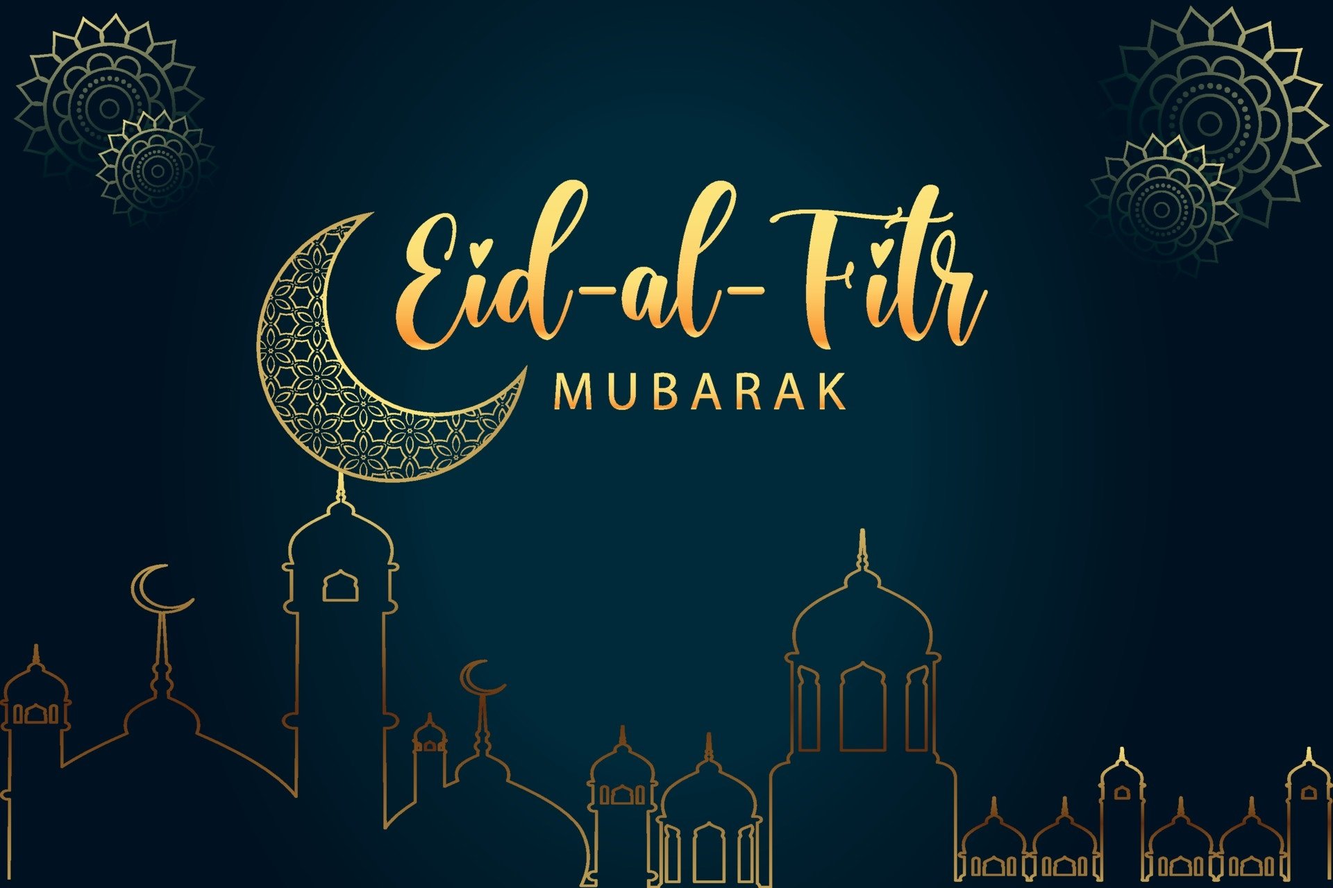 Download Religious Eid Mubarak HD Wallpaper