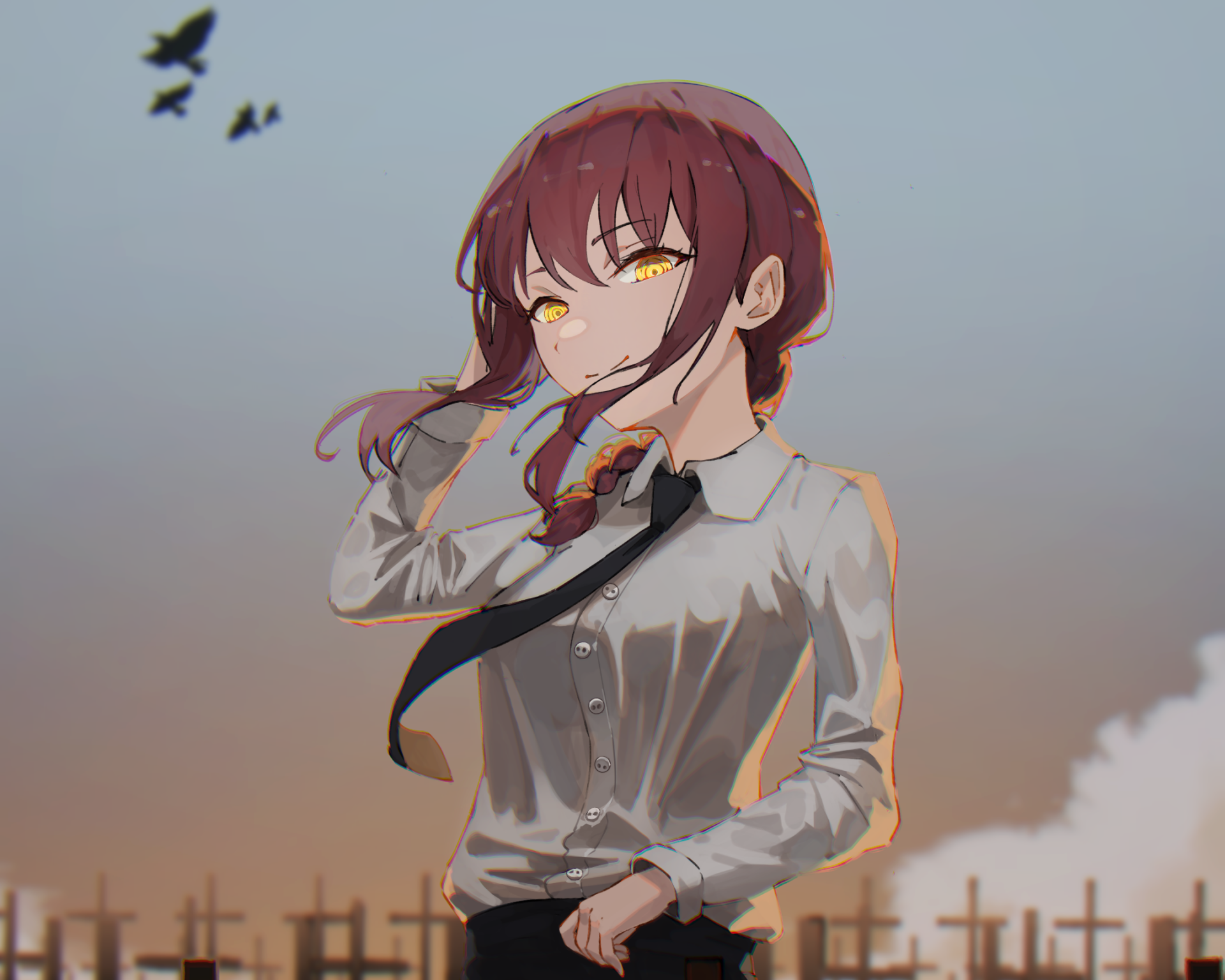 Download Makima (Chainsaw Man) Anime Chainsaw Man HD Wallpaper by PanBalkon