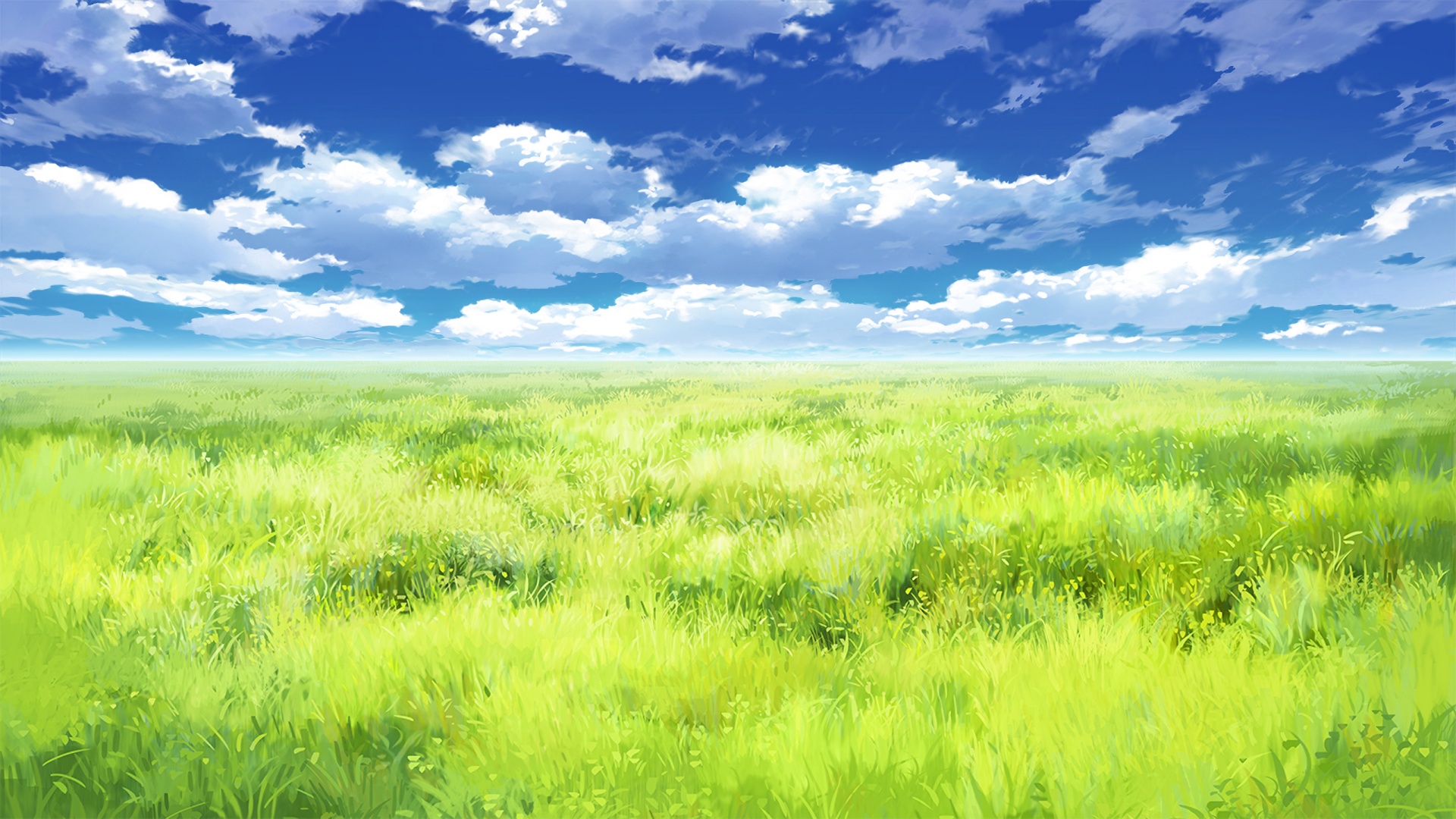 Download Grass Cloud Anime Sky Sky Anime HD Wallpaper by saitama_BG