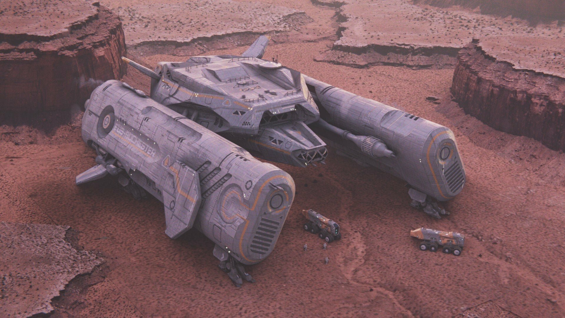 Download Sci Fi Spaceship HD Wallpaper by John Seru