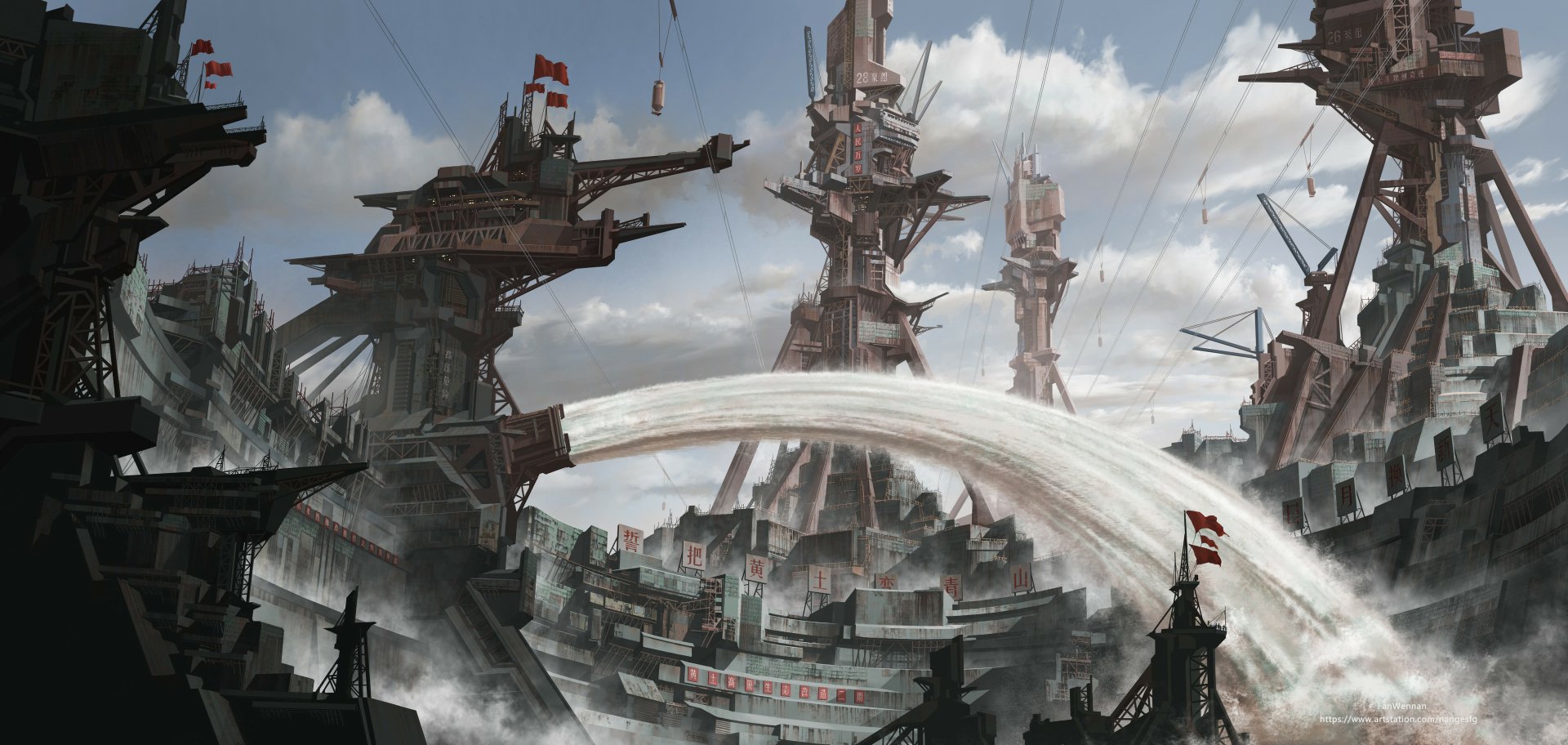 Download Sci Fi Structure HD Wallpaper by Fan Wennan