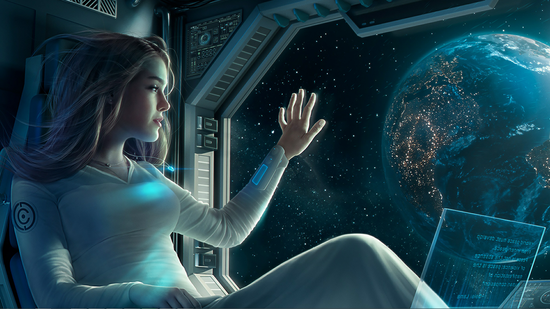 Download Sci Fi Woman HD Wallpaper by Nate Hallinan