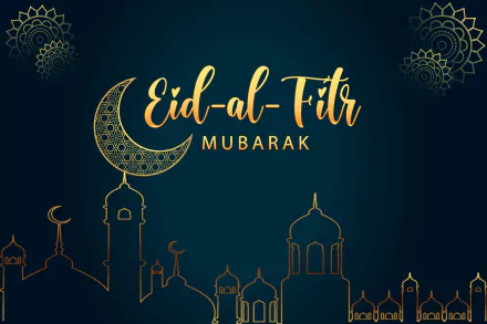 religious Eid Mubarak HD Desktop Wallpaper | Background Image