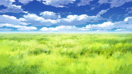 grass cloud Anime sky Sky Anime HD Desktop Wallpaper | Background Image