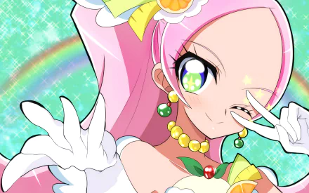 Kirahoshi Ciel Cure Parfait Anime KiraKira☆Pretty Cure A La Mode HD Desktop Wallpaper | Background Image