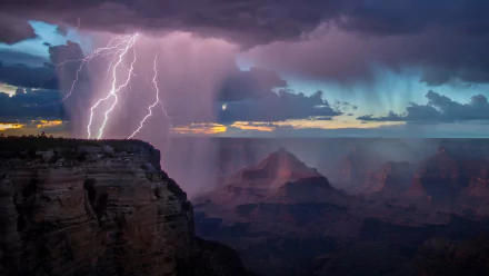  Grand Canyon National Park during a thunderstorm, Arizona by spkeelin