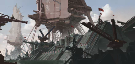  China 2098: Naval construction site by Fan Wennan