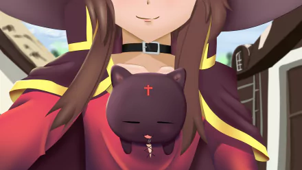Megumin (KonoSuba) Chomusuke (KonoSuba) Anime KonoSuba - God’s blessing on this wonderful world!! HD Desktop Wallpaper | Background Image