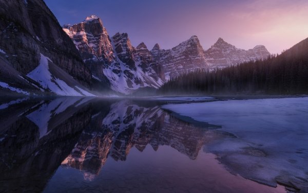 Earth Lake Lakes Mountain Canada HD Wallpaper | Background Image