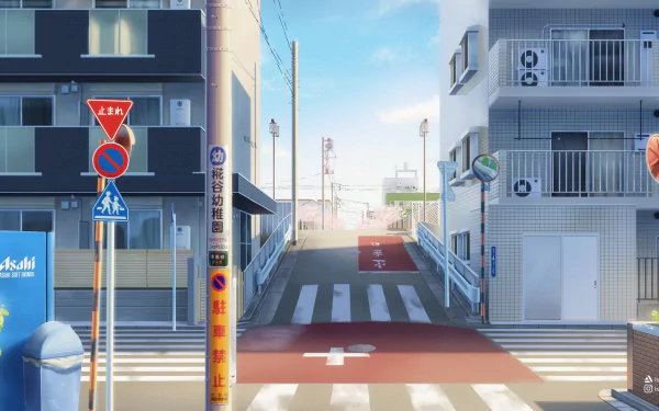 Anime street HD Desktop Wallpaper | Background Image
