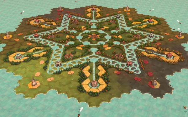 video game Dorfromantik HD Desktop Wallpaper | Background Image