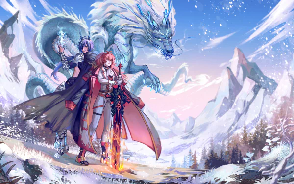 Kaeya (Genshin Impact) Diluc (Genshin Impact) video game Genshin Impact HD Desktop Wallpaper | Background Image