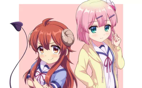 Momo Chiyoda Yuuko Yoshida Anime The Demon Girl Next Door HD Desktop Wallpaper | Background Image