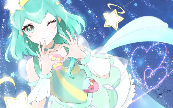 Lala Hagoromo Cure Milky Anime Star☆Twinkle Precure HD Desktop Wallpaper | Background Image