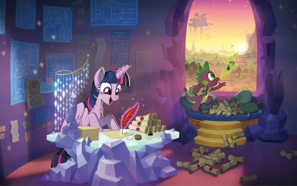 Spike (My Little Pony) Twilight Sparkle movie My Little Pony: The Movie HD Desktop Wallpaper | Background Image