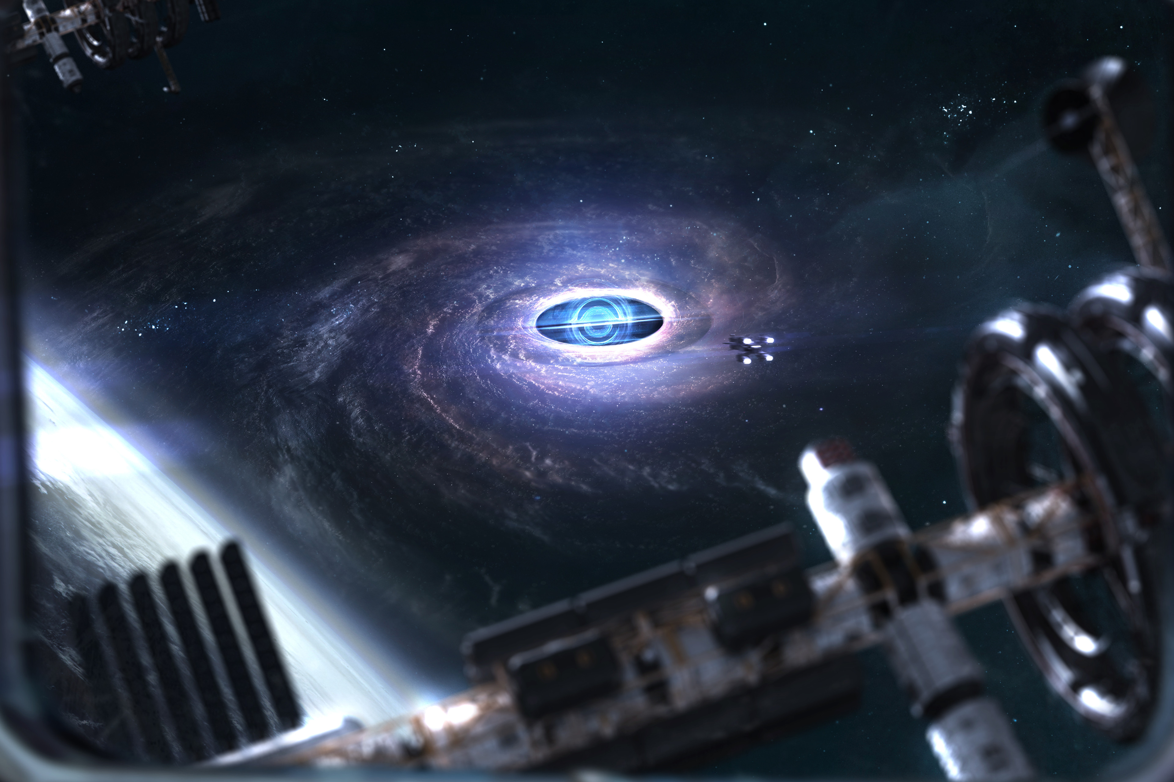 Download Sci Fi Black Hole 4k Ultra HD Wallpaper by Vadim Sadovski