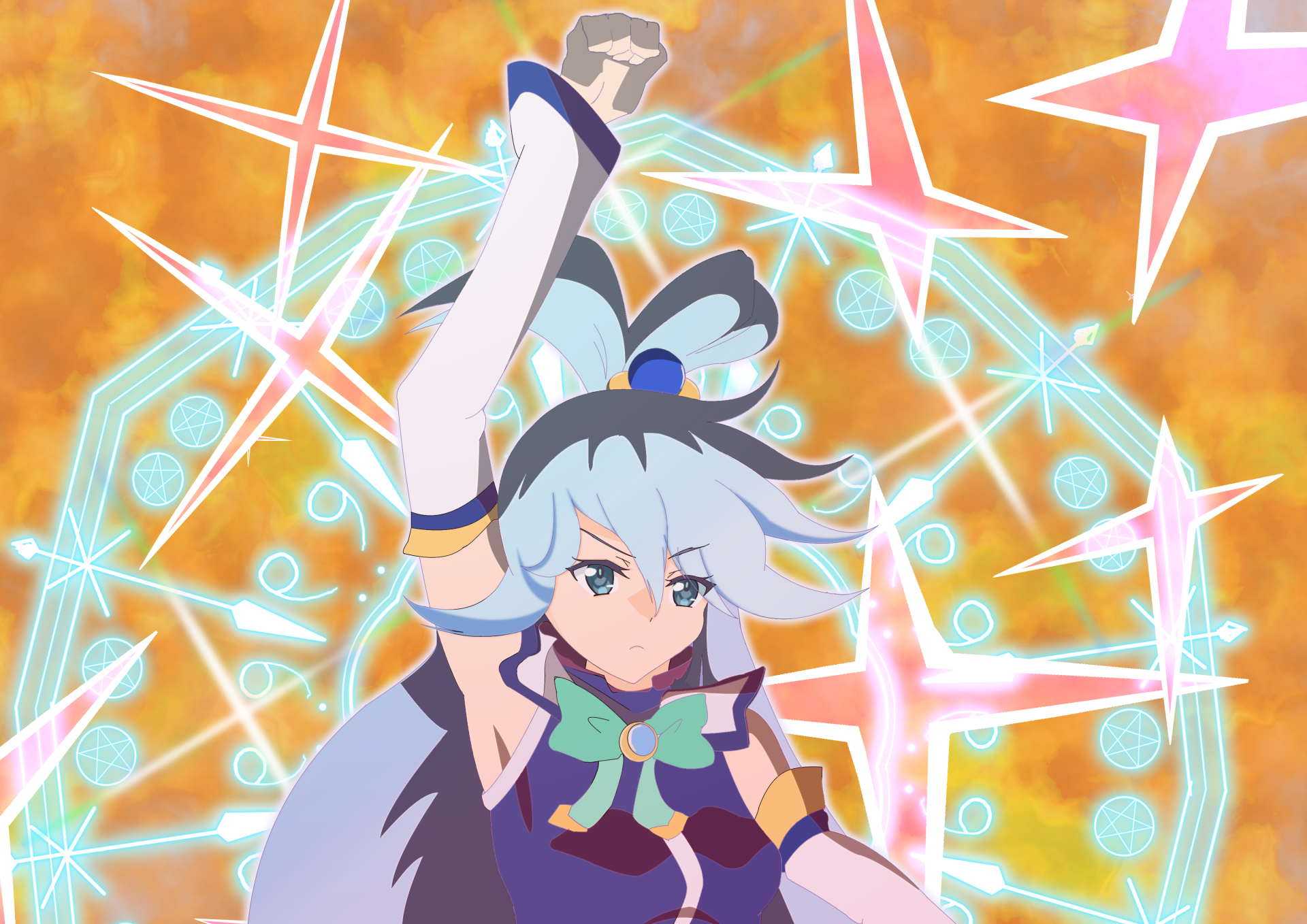 Download Aqua (KonoSuba) Anime KonoSuba - God’s Blessing On This Wonderful World!! 4k Ultra HD Wallpaper by PECO