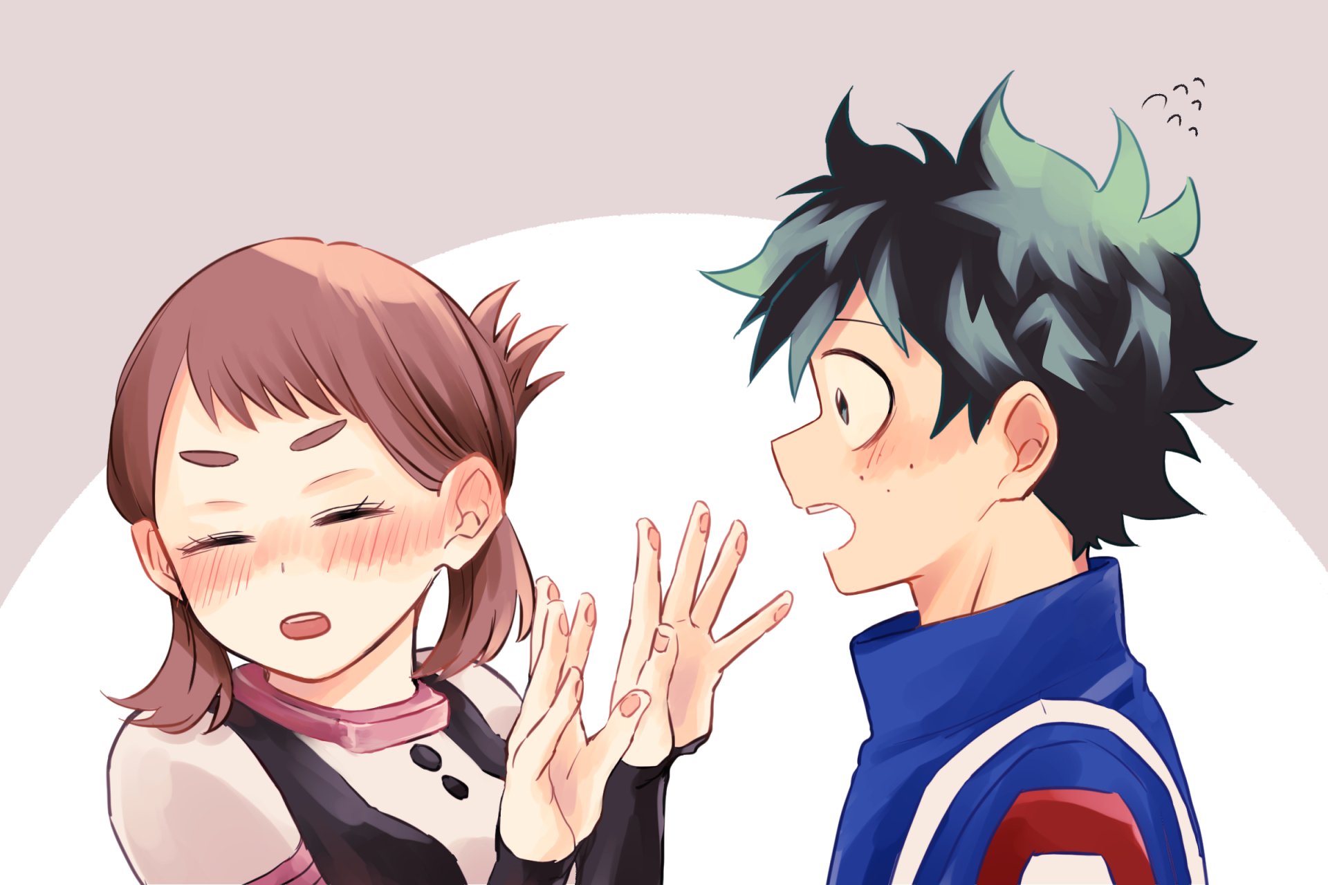 Download Ochako Uraraka Izuku Midoriya Anime My Hero Academia HD Wallpaper