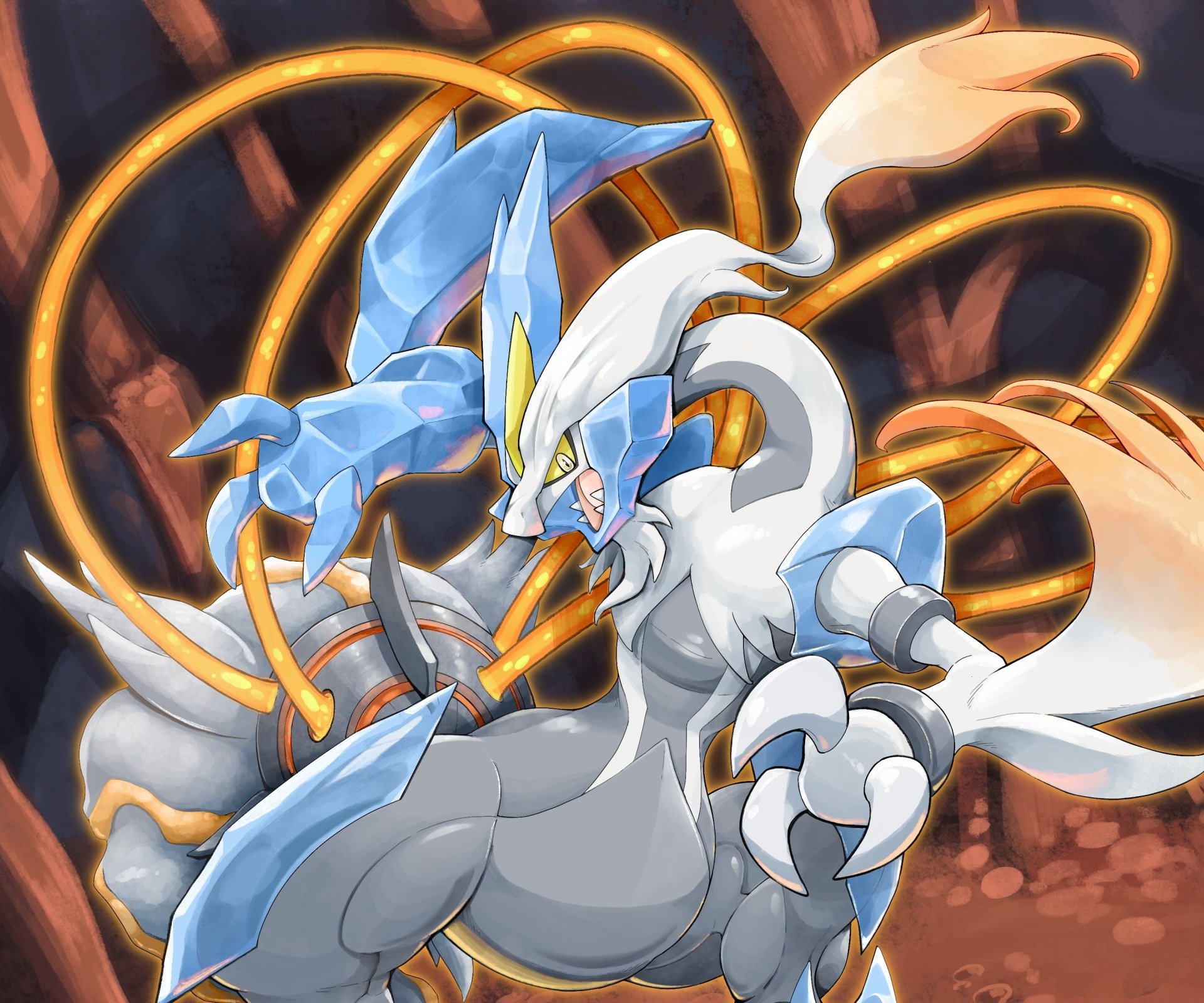 Download Kyurem White (Pokemon) Video Game Pokemon HD Wallpaper by Katkichi