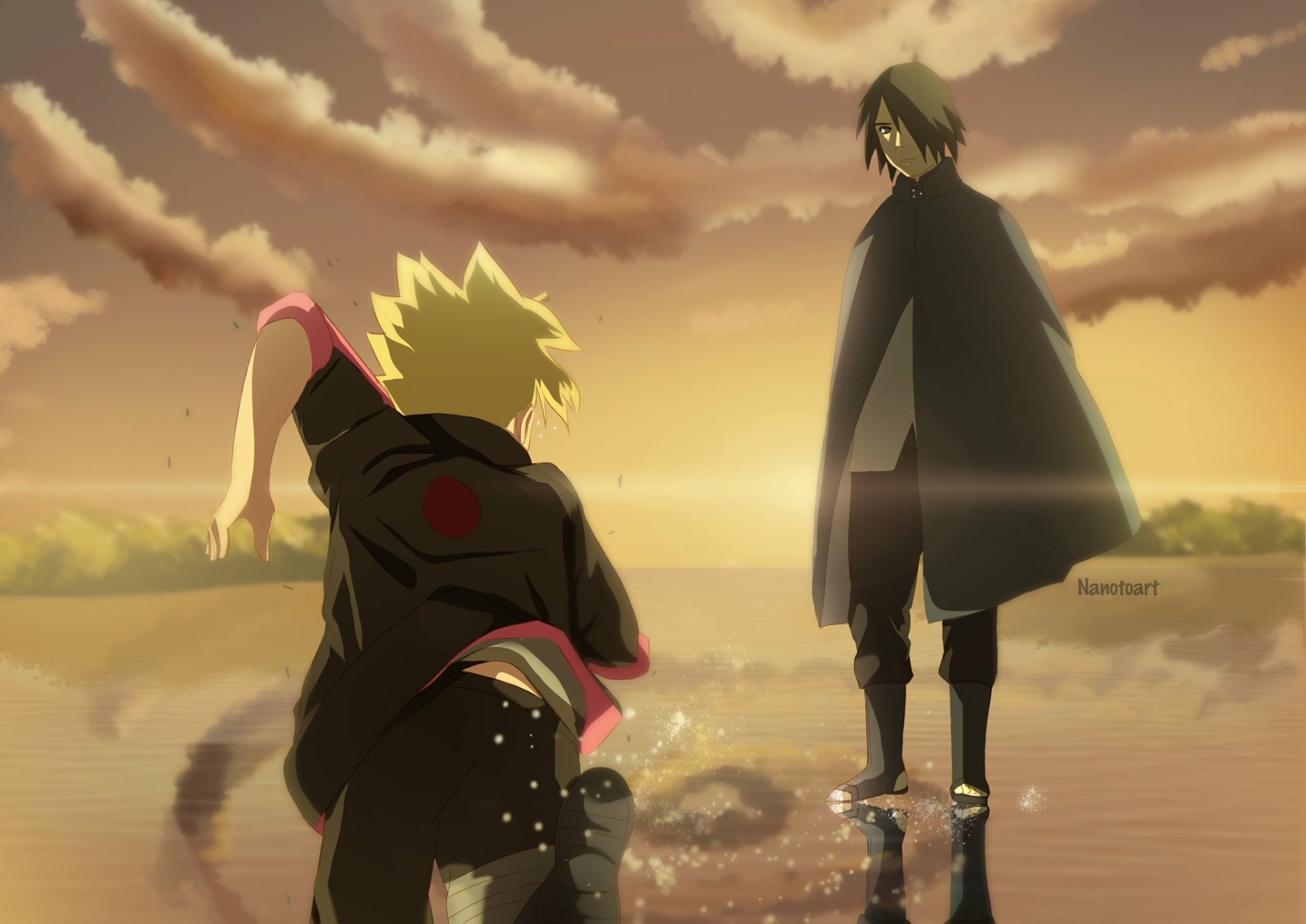 Download Boruto Uzumaki Sasuke Uchiha Anime Boruto HD Wallpaper by Nanotoart