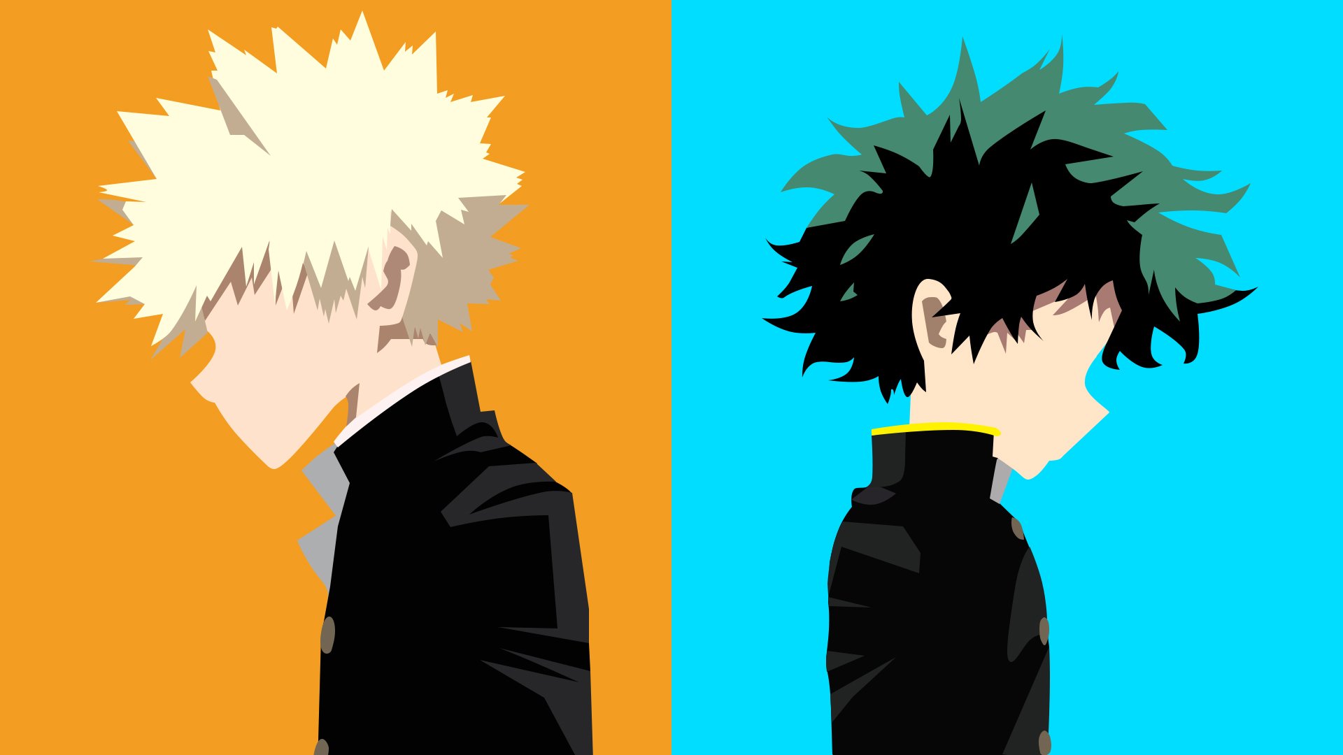 Download Izuku Midoriya Katsuki Bakugou Anime My Hero Academia HD Wallpaper by Mantiraptor