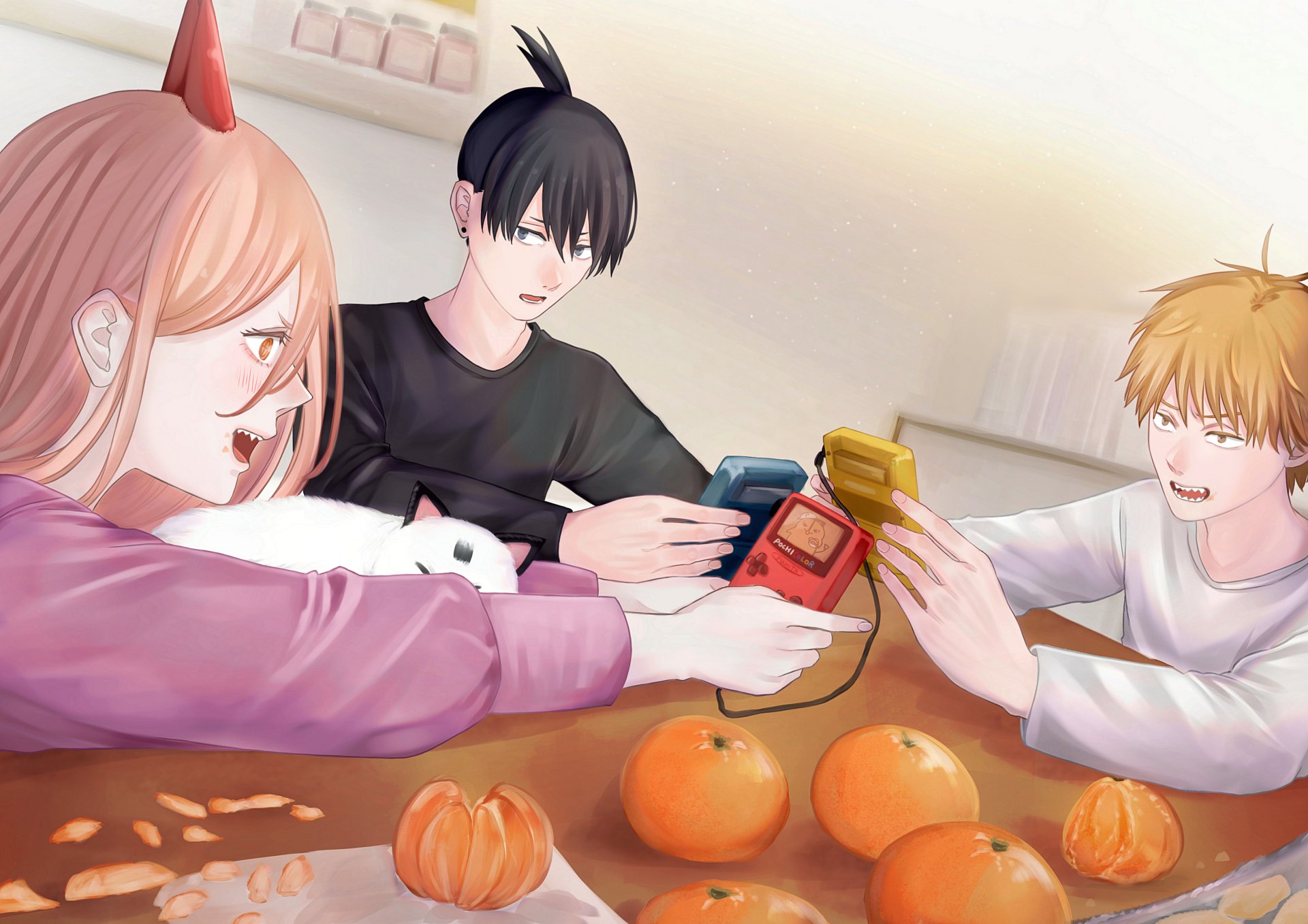 Download Power (Chainsaw Man) Aki Hayakawa Denji (Chainsaw Man) Anime Chainsaw Man HD Wallpaper by .ことち