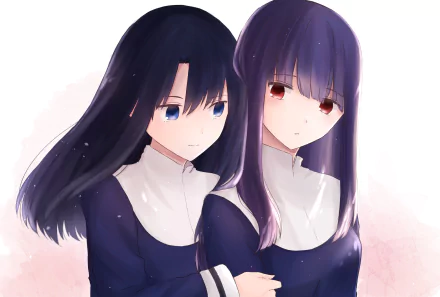 Azaka Kokutou Fujino Asagami Anime Kara no Kyōkai HD Desktop Wallpaper | Background Image