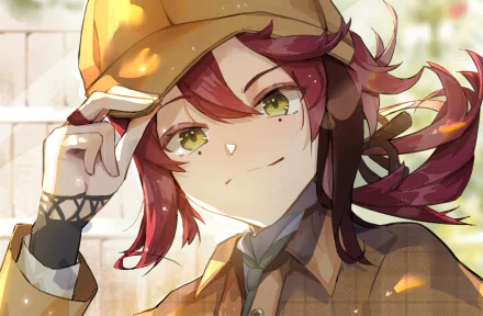 HD PC desktop wallpaper featuring Shikanoin Heizou from the video game Genshin Impact, showcasing his confident expression and detailed anime-style design.