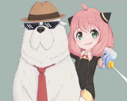 Bond (Spy x Family) Anya Forger Anime Spy x Family HD Desktop Wallpaper | Background Image