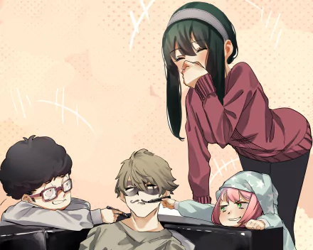 Franky Franklin Anya Forger Yor Forger Loid Forger Anime Spy x Family HD Desktop Wallpaper | Background Image