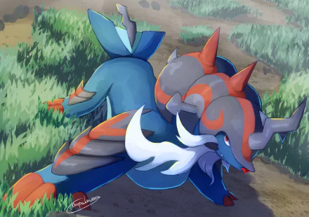 Samurott (Pokemon) video game Pokémon Legends: Arceus HD Desktop Wallpaper | Background Image
