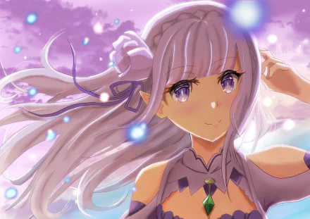 Emilia (Re:ZERO) Anime Re:Zero - Starting Life in Another World HD Desktop Wallpaper | Background Image
