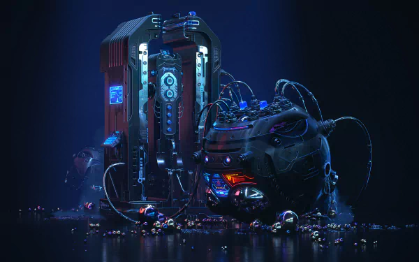 futuristic Sci Fi machine HD Desktop Wallpaper | Background Image