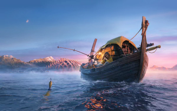 fishing woman artistic HD Desktop Wallpaper | Background Image