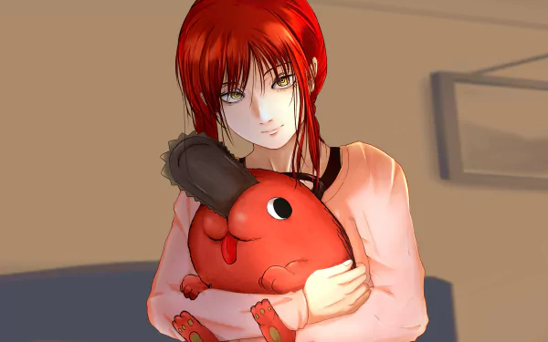 Makima (Chainsaw Man) Pochita (Chainsaw Man) Anime Chainsaw Man HD Desktop Wallpaper | Background Image