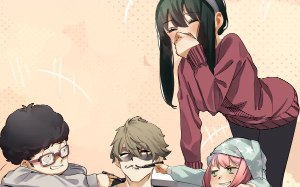 Franky Franklin Anya Forger Yor Forger Loid Forger Anime Spy x Family HD Desktop Wallpaper | Background Image