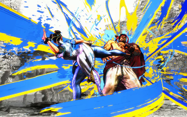 Ryu (Street Fighter) Chun-Li (Street Fighter) video game Street Fighter 6 HD Desktop Wallpaper | Background Image