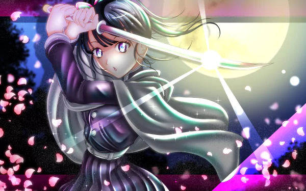 Kanao Tsuyuri Anime Demon Slayer: Kimetsu no Yaiba HD Desktop Wallpaper | Background Image