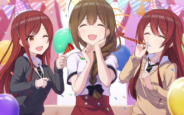 Chiyuki Kuwayama Tenka Osaki Amana Osaki Anime The iDOLM@STER: Shiny Colors HD Desktop Wallpaper | Background Image