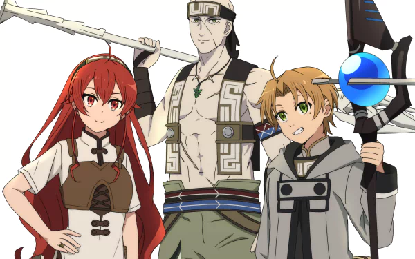 Ruijerd Superdia Rudeus Greyrat Roxy Migurdia Anime Mushoku Tensei: Jobless Reincarnation HD Desktop Wallpaper | Background Image