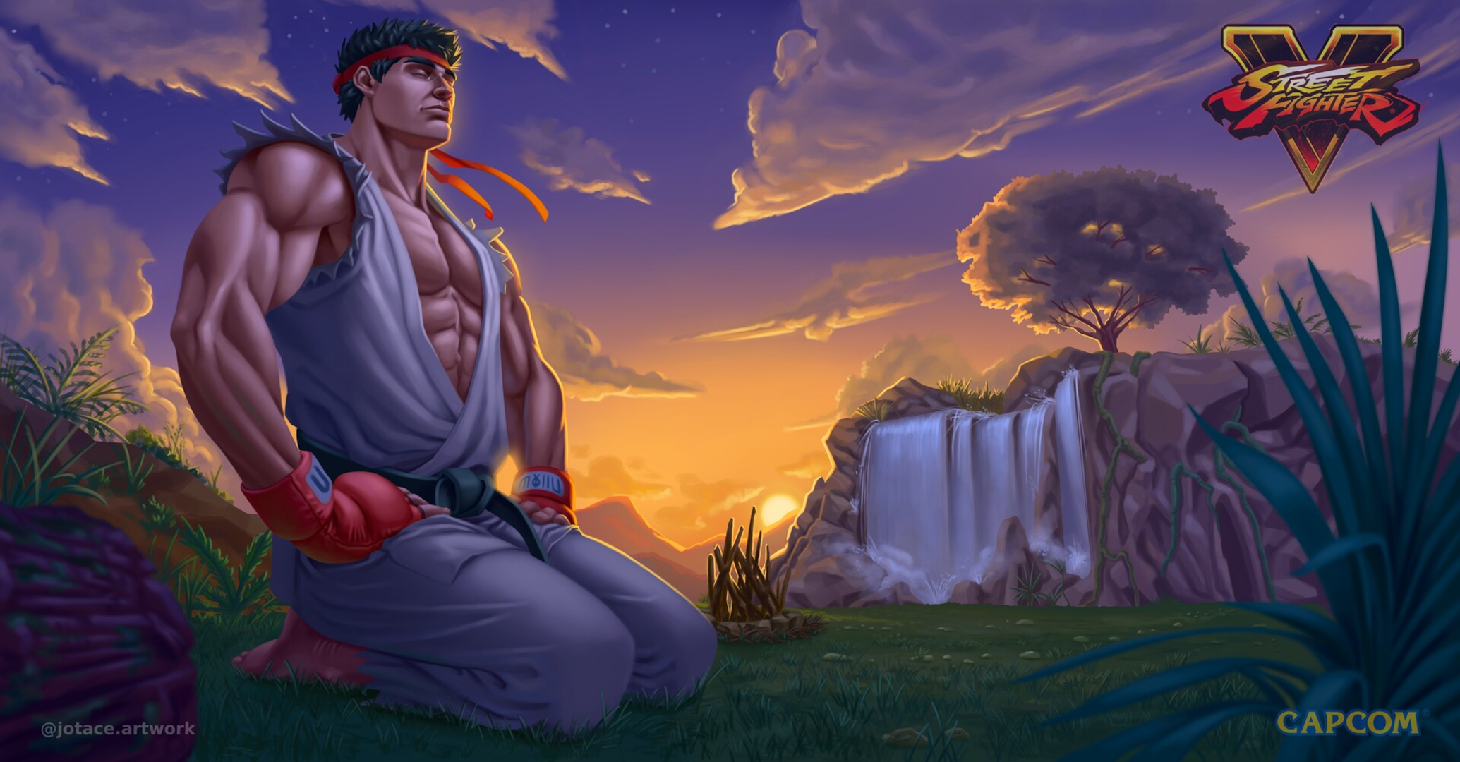 Ryu's meditation by JotaCê
