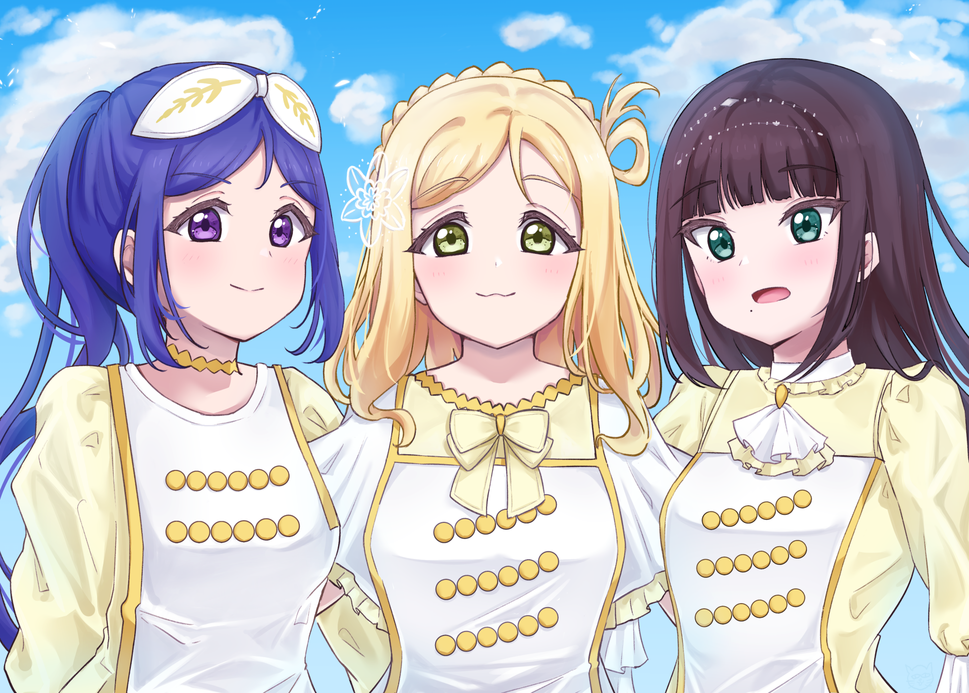 Download Mari Ohara Kanan Matsuura Dia Kurosawa Anime Love Live! Sunshine!! HD Wallpaper