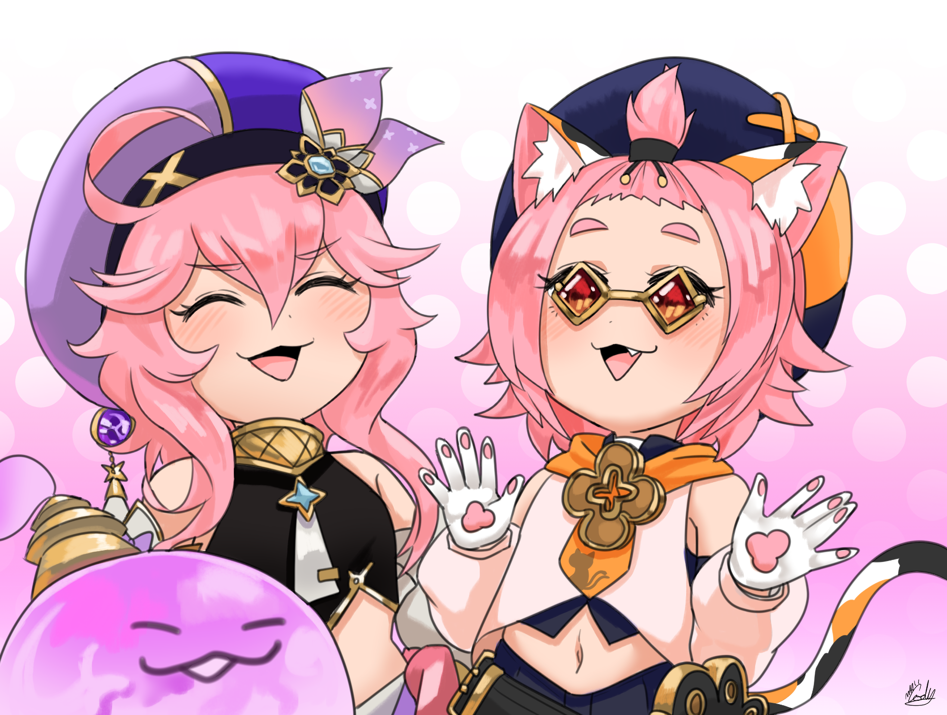 Download Dori (Genshin Impact) Diona (Genshin Impact) Video Game Genshin Impact HD Wallpaper